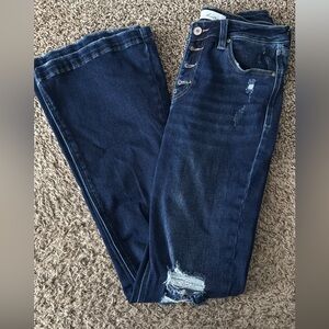 Kancan high rise flares button up fly size 28